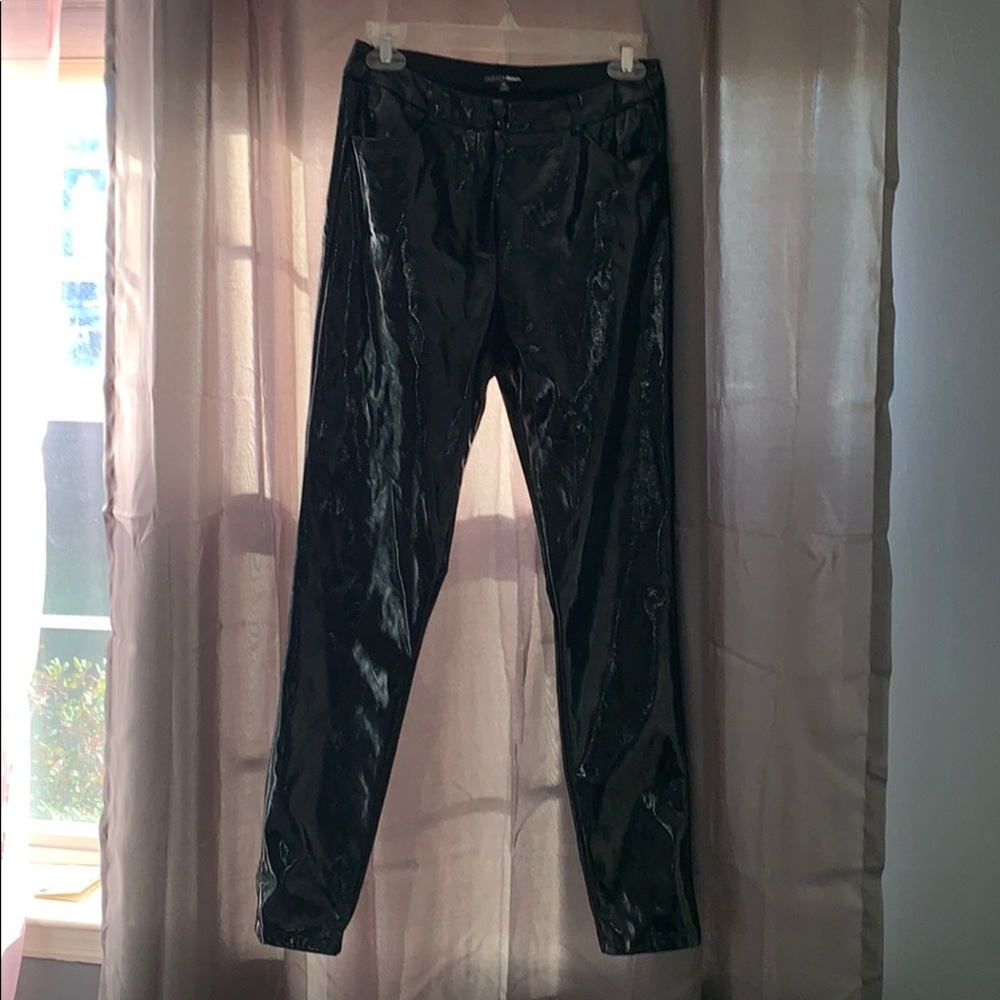 Latex black pants